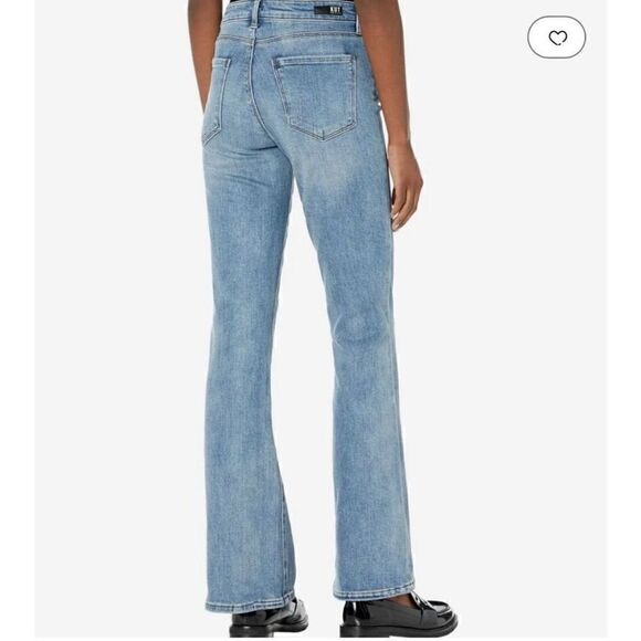 Kut from the Kloth Ana High Rise Fab Ab Flare Denim Jeans Light Wash Size 0 - Picture 2 of 12
